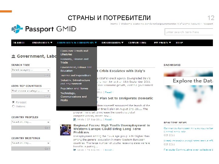 СТРАНЫ И ПОТРЕБИТЕЛИ © Euromonitor International 12 