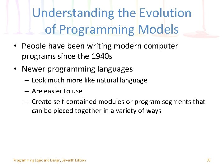 Understanding the Evolution of Programming Models • People have been writing modern computer programs