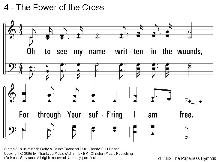 4 - The Power of the Cross 4. Oh to see my name written