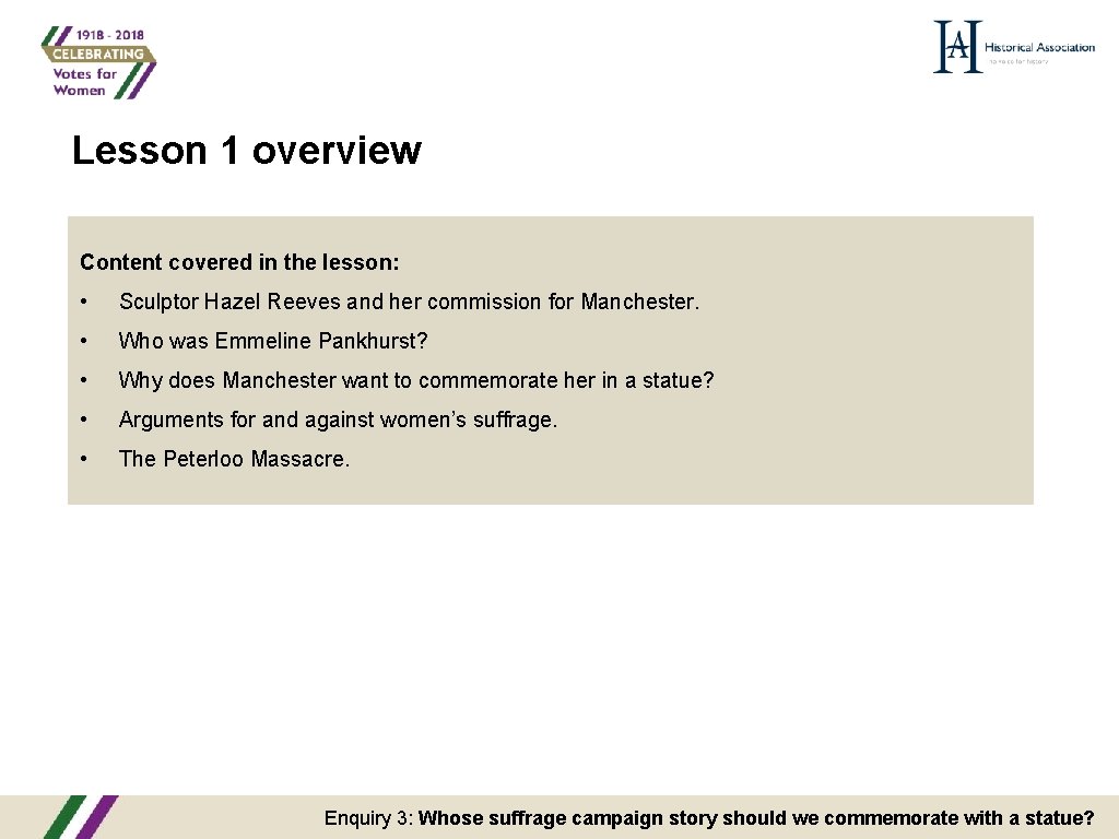 Lesson 1 overview Content covered in the lesson: • Sculptor Hazel Reeves and her Lesson 1 overview Content covered in the lesson: • Sculptor Hazel Reeves and her