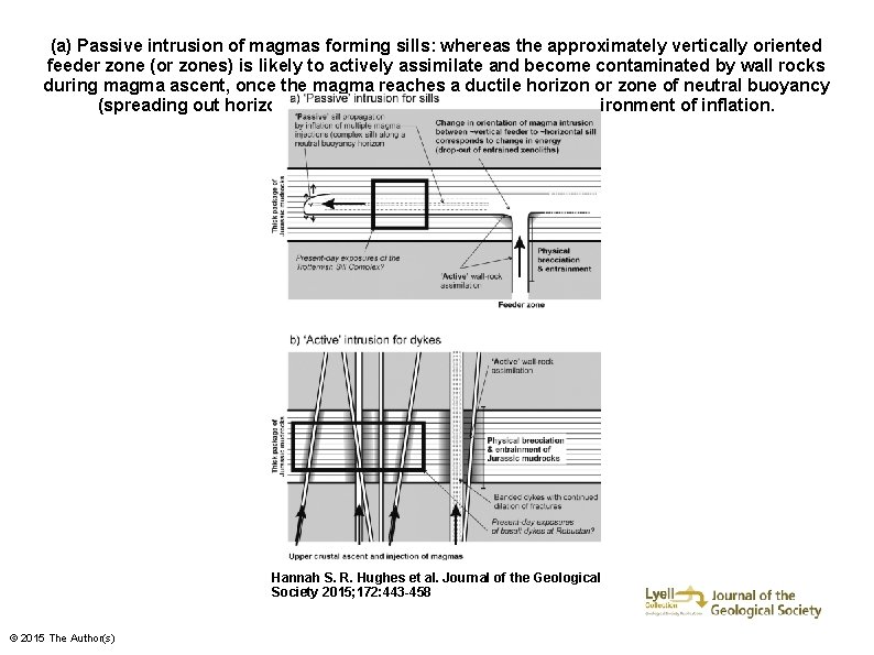 (a) Passive intrusion of magmas forming sills: whereas the approximately vertically oriented feeder zone