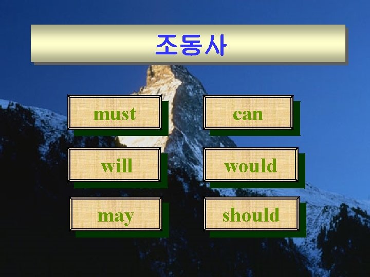 조동사 must can will would may should 