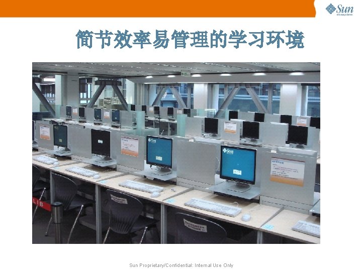 简节效率易管理的学习环境 Sun Proprietary/Confidential: Internal Use Only 