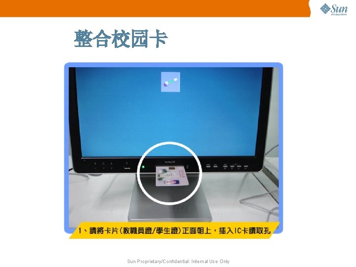 整合校园卡 Sun Proprietary/Confidential: Internal Use Only 