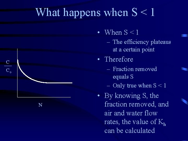 What happens when S < 1 • When S < 1 – The efficiency