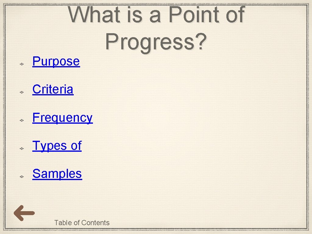 The Communication of Student Learning K7 School District