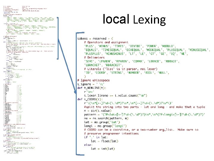 local Lexing local Lexing