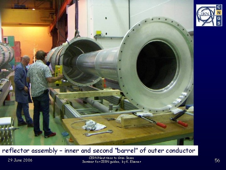 reflector assembly – inner and second “barrel” of outer conductor 29 June 2006 CERN