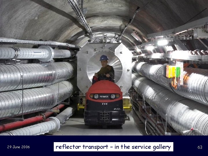 29 June 2006 CERN Neutrinos to Gran Sasso reflector transport the service gallery Seminar