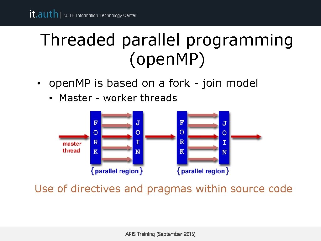 it. auth | AUTH Information Technology Center Threaded parallel programming (open. MP) • open.