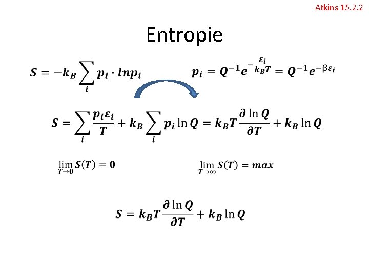 Atkins 15. 2. 2 Entropie 