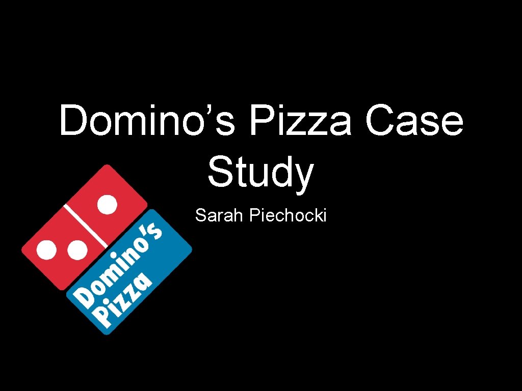 Domino’s Pizza Case Study Sarah Piechocki 