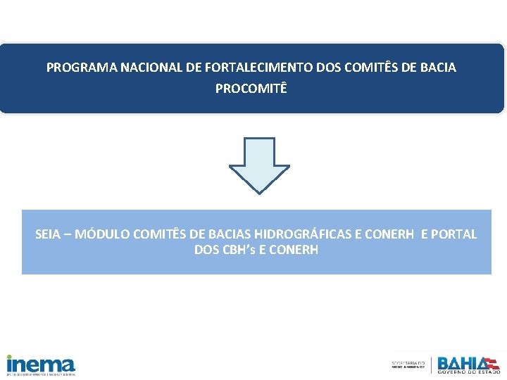 PROGRAMA NACIONAL DE FORTALECIMENTO DOS COMITÊS DE BACIA PROCOMITÊ SEIA – MÓDULO COMITÊS DE