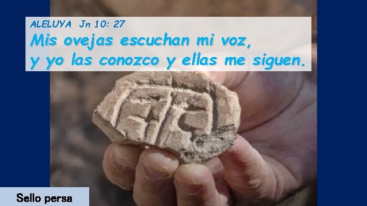 ALELUYA Jn 10: 27 Mis ovejas escuchan mi voz, y yo las conozco y