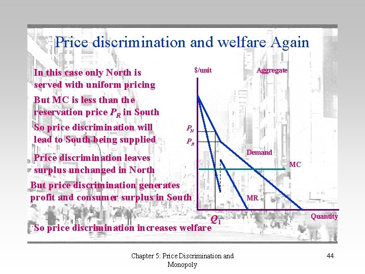 Price discrimination and welfare Again In this case only North is served with uniform