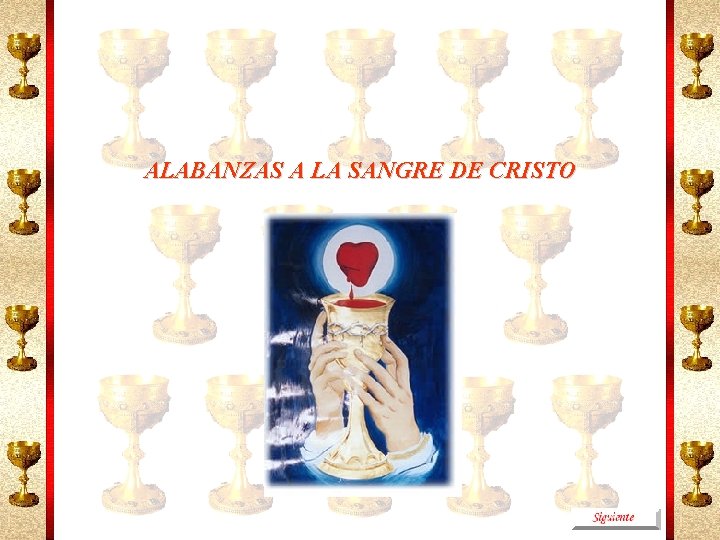 ALABANZAS A LA SANGRE DE CRISTO 