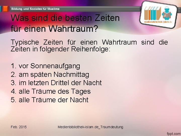 Was sind die besten Zeiten für einen Wahrtraum? Typische Zeiten für einen Wahrtraum sind