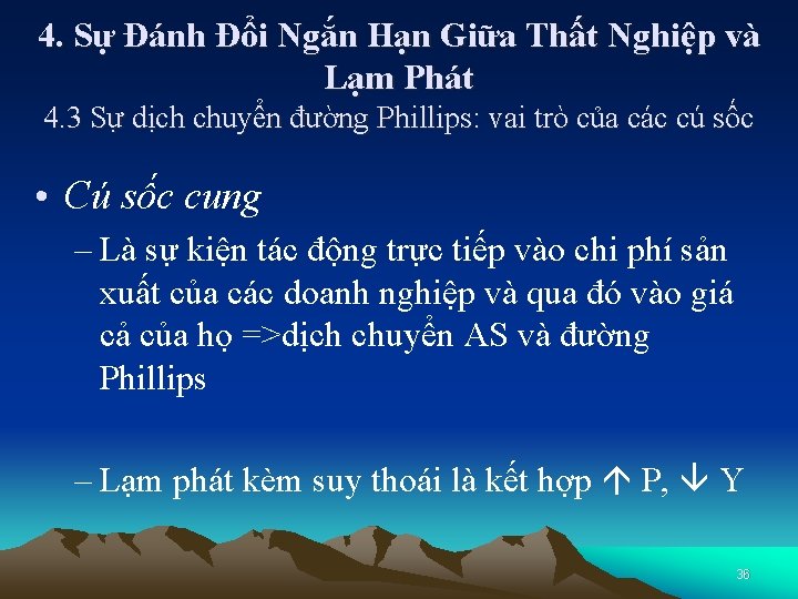 4. Sự Đánh Đổi Ngắn Hạn Giữa Thất Nghiệp và Lạm Phát 4. 3