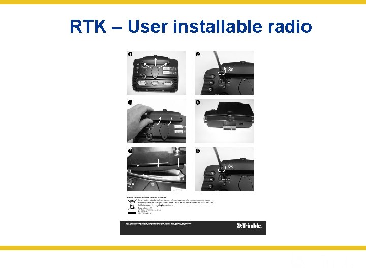 RTK – User installable radio 