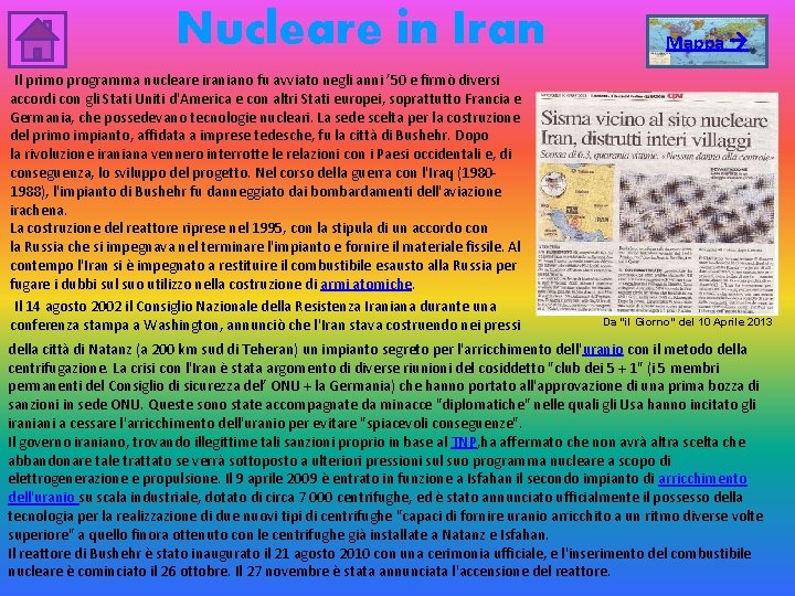 Nucleare in Iran Il primo programma nucleare iraniano fu avviato negli anni ’ 50