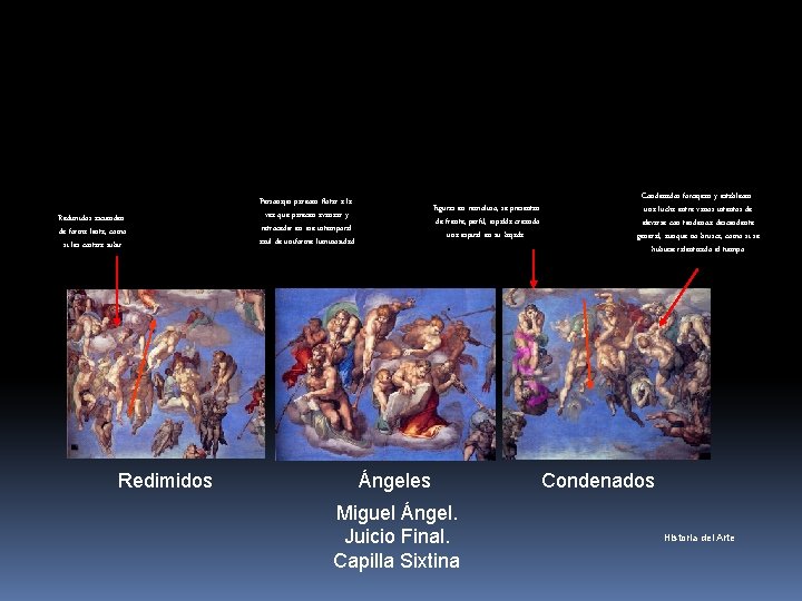 Redimidos ascienden de forma lenta, como si les costara subir Redimidos Personajes parecen flotar