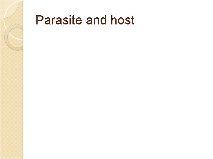 Parasite and host 