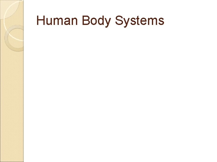 Human Body Systems 