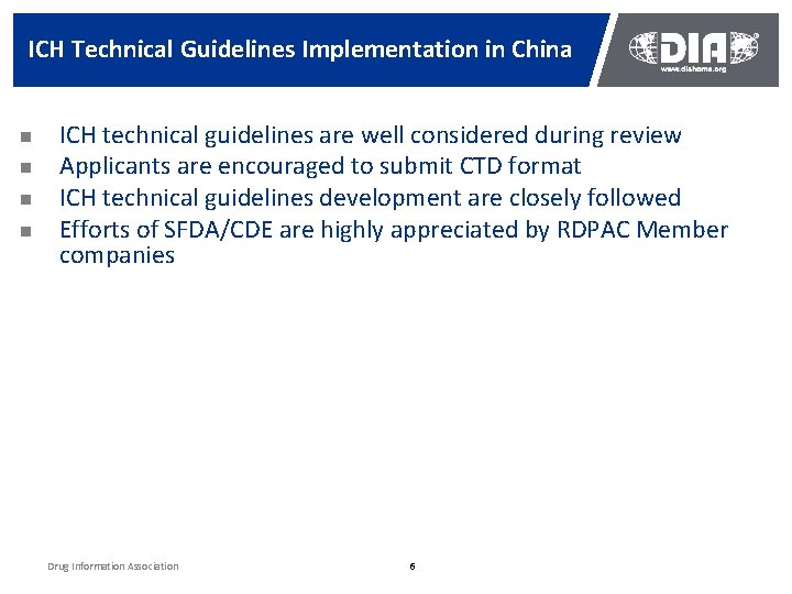 ICH Technical Guidelines Implementation in China n n ICH technical guidelines are well considered ICH Technical Guidelines Implementation in China n n ICH technical guidelines are well considered