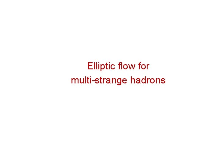 Elliptic flow for multi-strange hadrons 