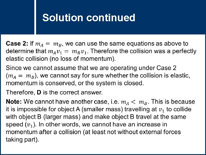 Solution Questioncontinued Title Solution Questioncontinued Title