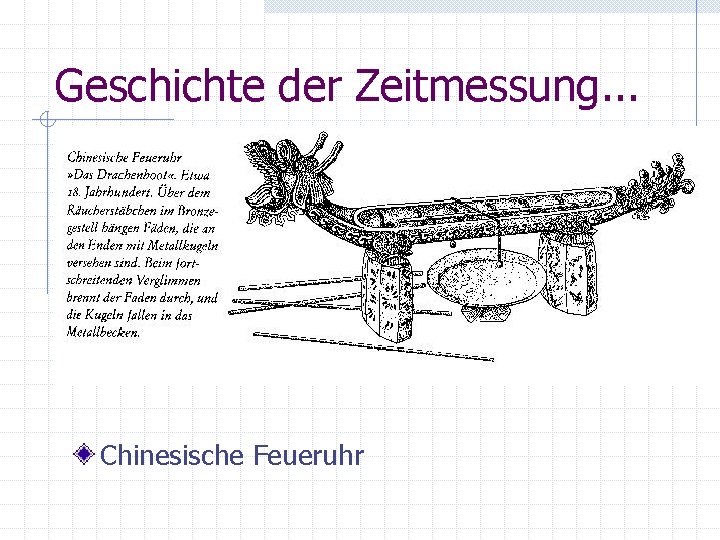 Geschichte der Zeitmessung. . . Chinesische Feueruhr 