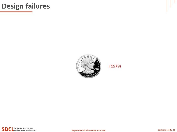 Design failures (1979) SDCL Software Design and Collaboration Laboratory Department of Informatics, UC Irvine