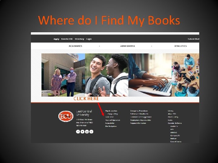 Where do I Find My Books CLICK HERE 