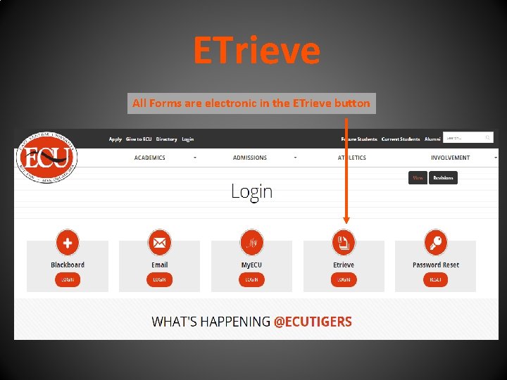 ETrieve All Forms are electronic in the ETrieve button 