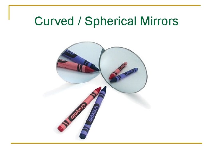 Curved / Spherical Mirrors 