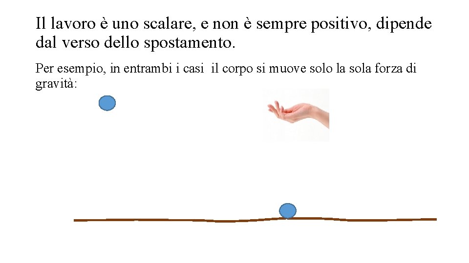 Il lavoro è uno scalare, e non è sempre positivo, dipende dal verso dello