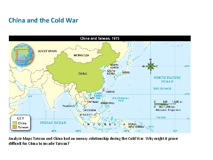 China and the Cold War Analyze Maps Taiwan and China had an uneasy relationship