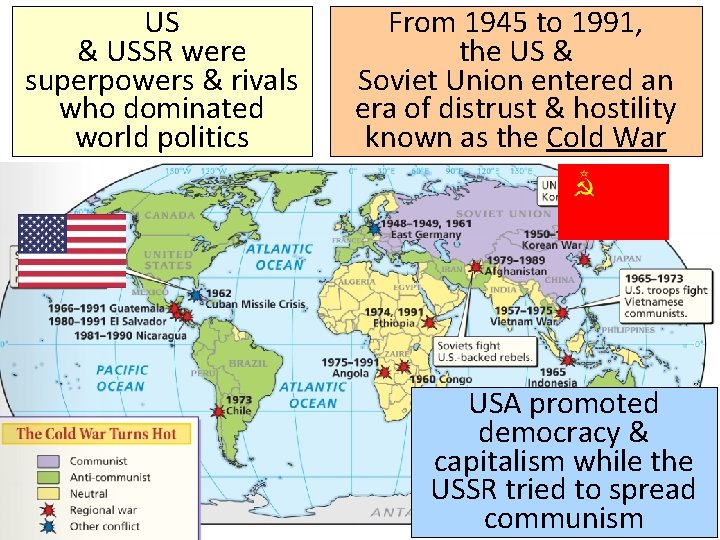The most. US important & USSR were change in U. S. foreign superpowers rivals