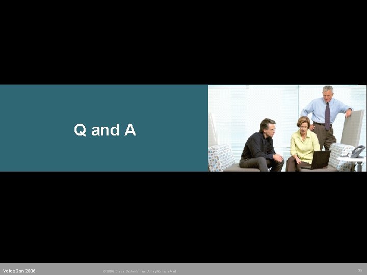 Q and A Voice. Con 2006 © 2006 Cisco Systems, Inc. All rights reserved.