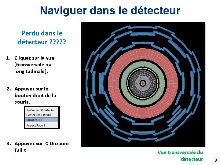 Naviguer dans le détecteur Perdu dans le détecteur ? ? ? 1. Cliquez sur