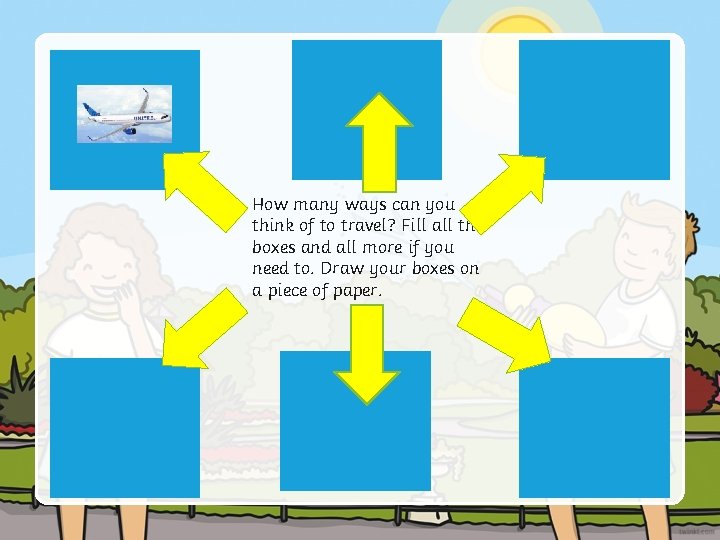 How many ways can you think of to travel? Fill all the boxes and