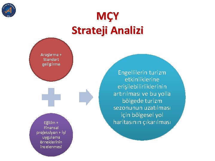 MÇY Strateji Analizi Araştırma + Standart geliştirme Eğitim + Finansal projeksiyon + İyi uygulama