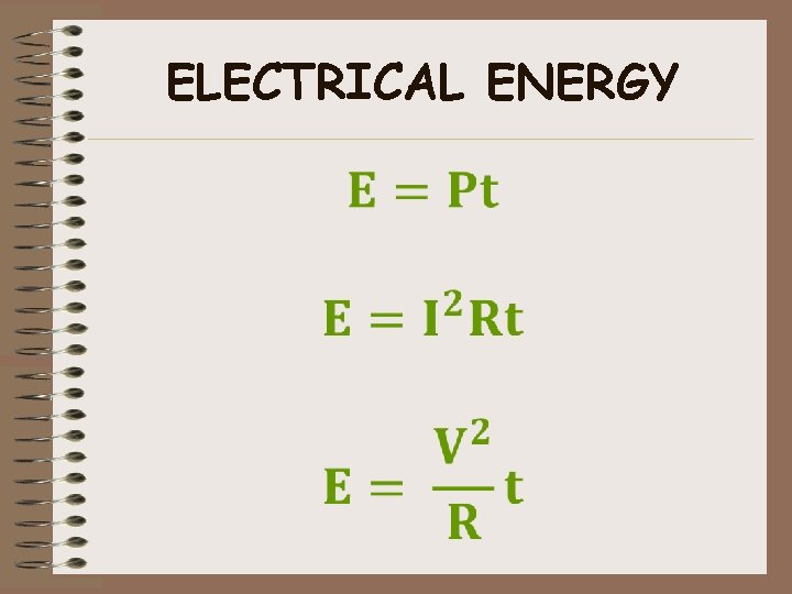 ELECTRICAL ENERGY 