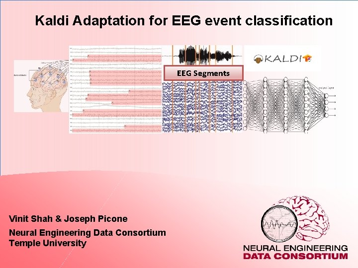 Kaldi Adaptation for EEG event classification EEG Segments Vinit Shah & Joseph Picone Neural