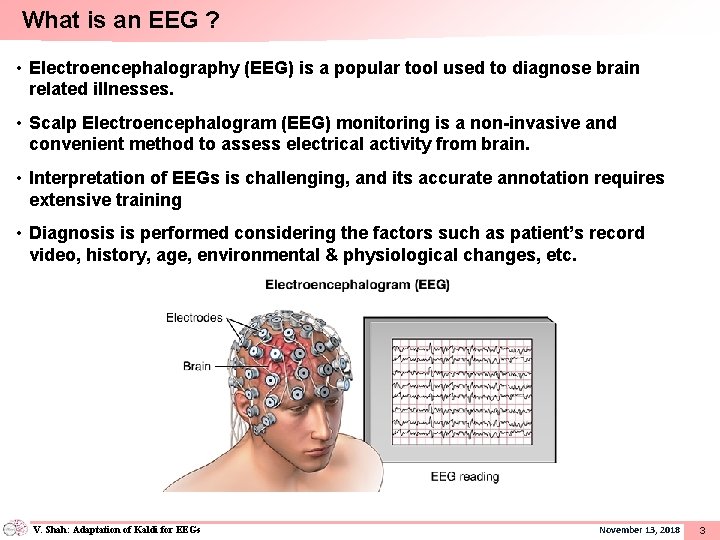 What is an EEG ? • Electroencephalography (EEG) is a popular tool used to