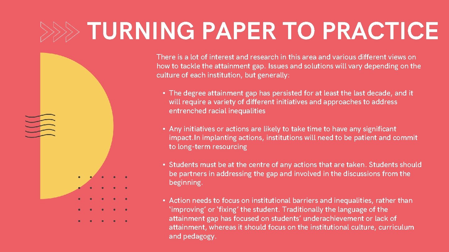 TURNING PAPER TO PRACTICE There is a lot of interest and research in this