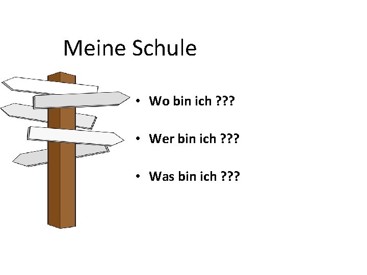 Meine Schule • Wo bin ich ? ? ? • Wer bin ich ?