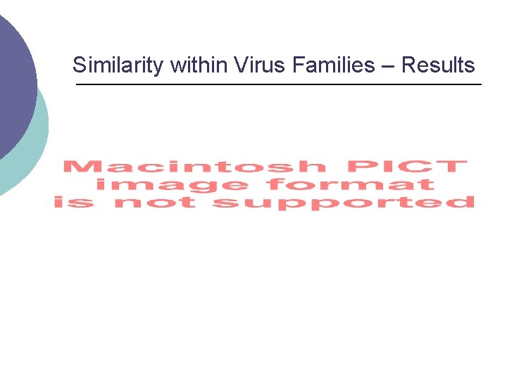 Similarity within Virus Families – Results 