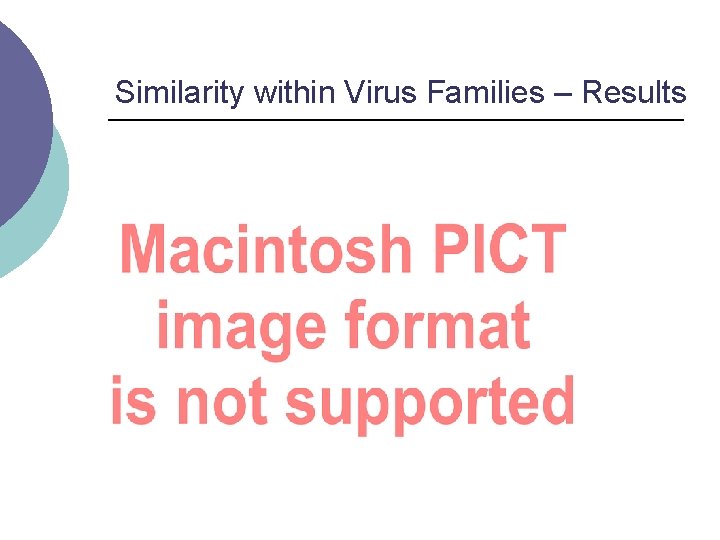 Similarity within Virus Families – Results 