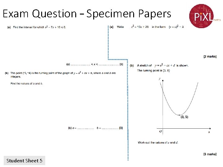 Exam Question – Specimen Papers Student Sheet 5 